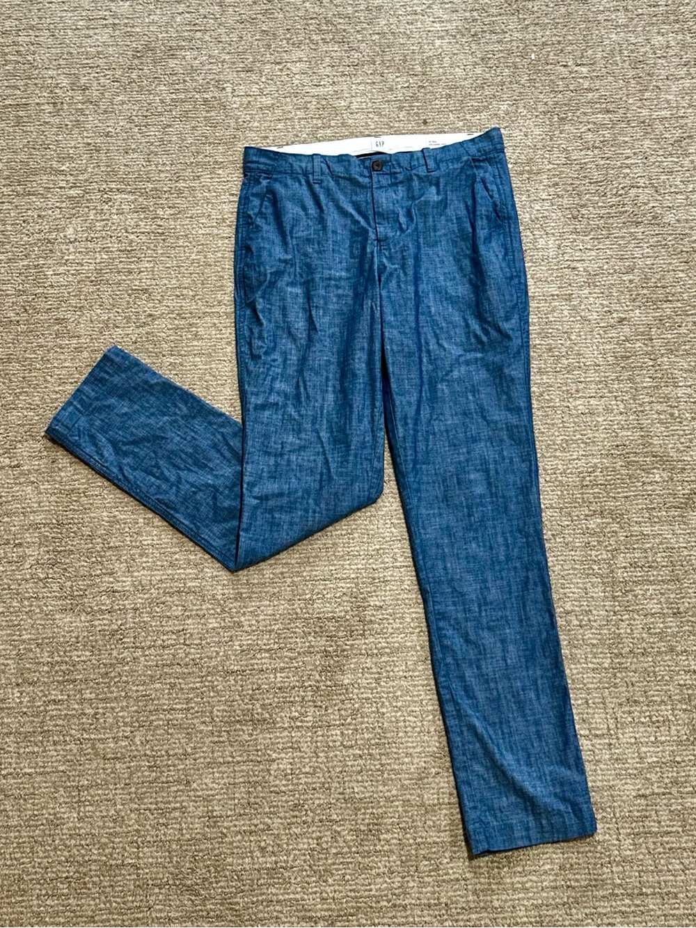 GAP Women's Dark Blue Straight-Leg Trouser